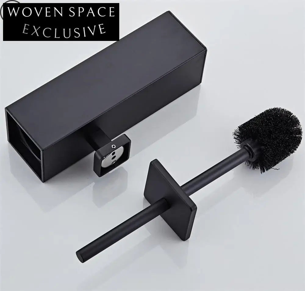 Modern Gold Black 304 Stainless Steel Wall Mounted Odorproof Toilet Brush Holder