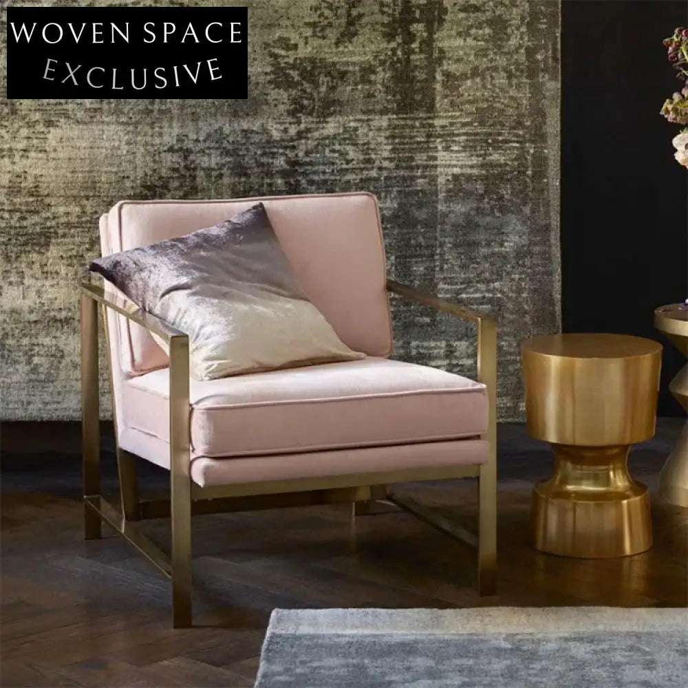 Modern Gold Fiberglass Round Coffee Table for Living Room & Hotel