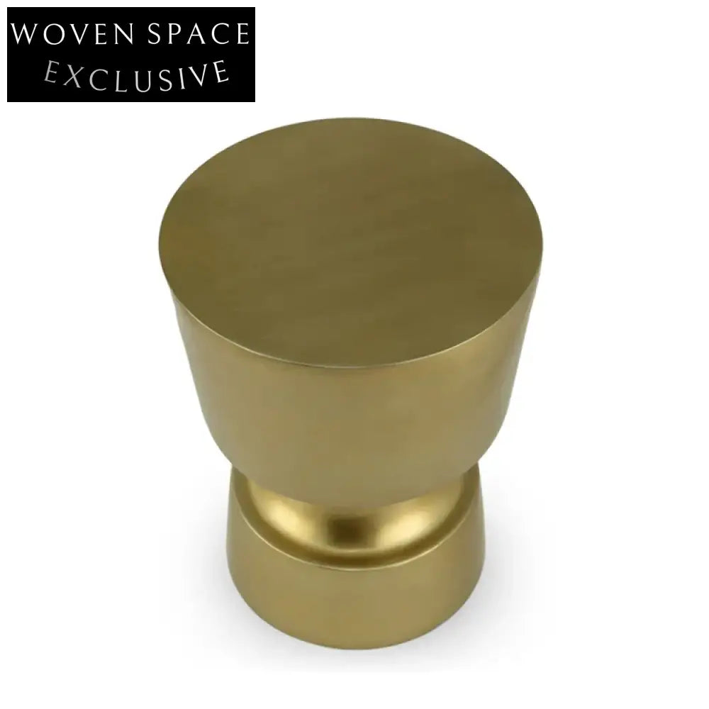 Modern Gold Fiberglass Round Coffee Table for Living Room & Hotel