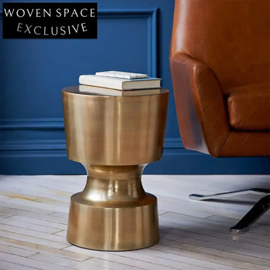 Modern Gold Fiberglass Round Coffee Table for Living Room & Hotel