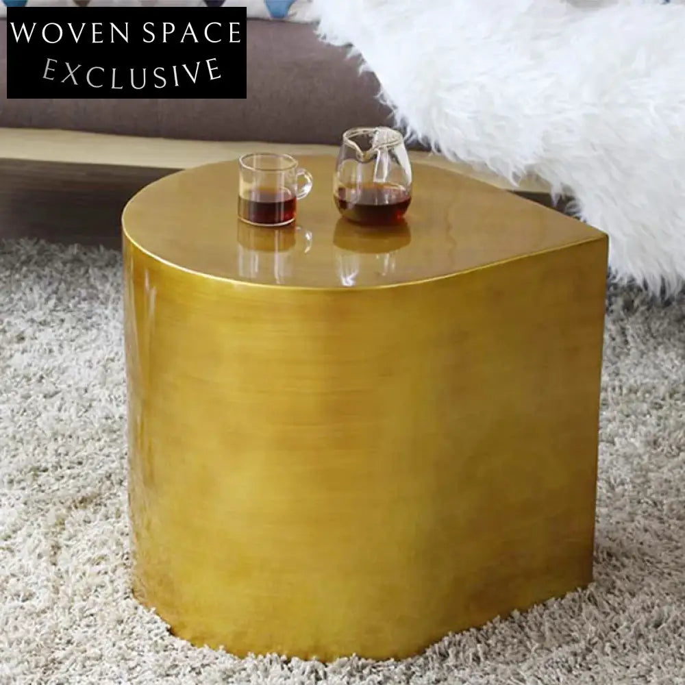 Modern Gold Iron Living Room Coffee Table with Sleek Contemporary Design
