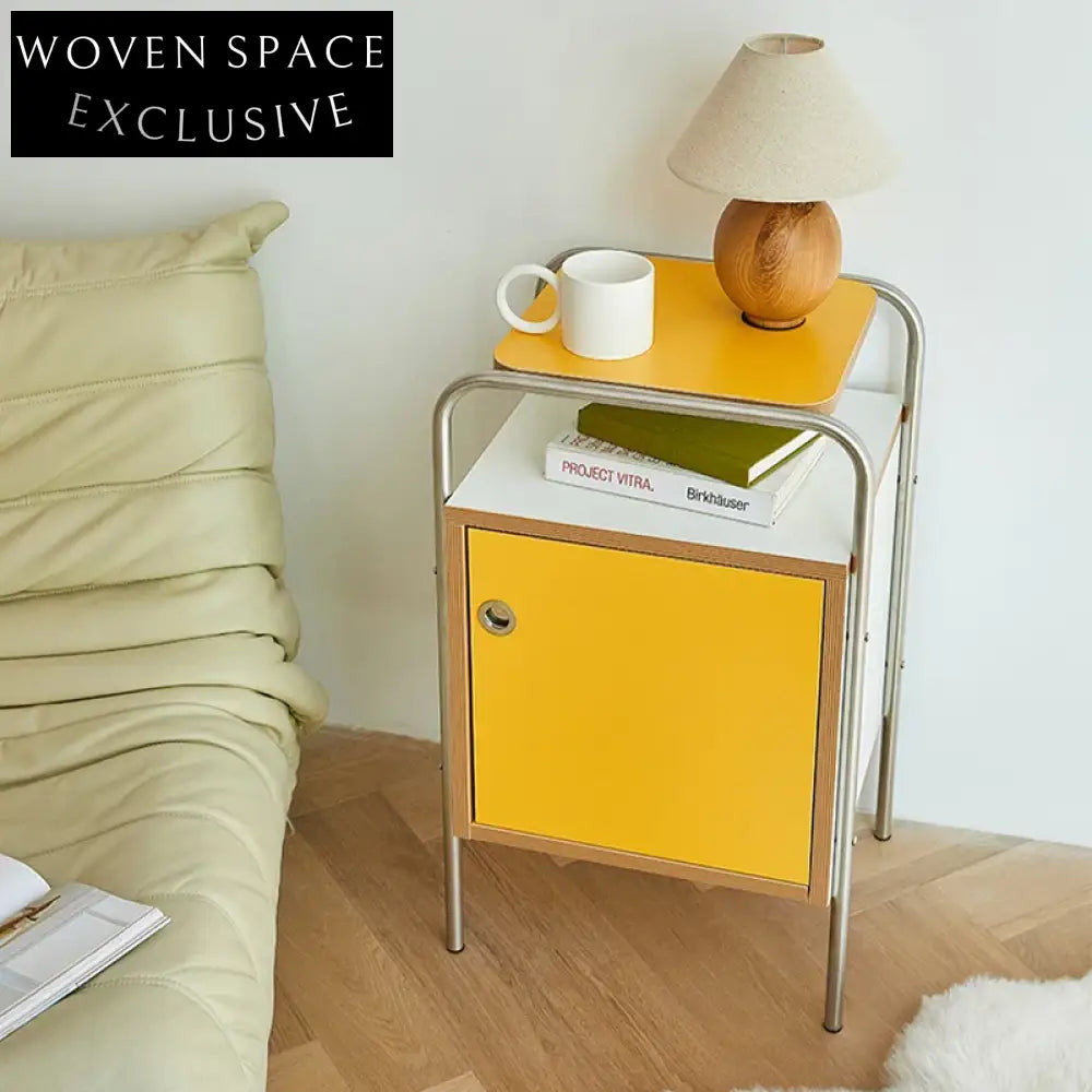 Modern Gold Metal Accent Cabinet with Drawers - Chic Storage End Table