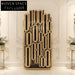 Modern Gold Metal Console Sideboard Cabinet with Glass Storage