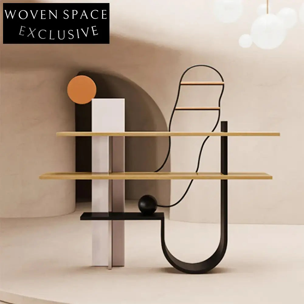 Modern Gold Metal Frame 3-Tier Wall Bookcase Display Shelf Unit