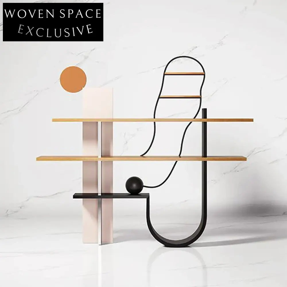 Modern Gold Metal Frame 3-Tier Wall Bookcase Display Shelf Unit