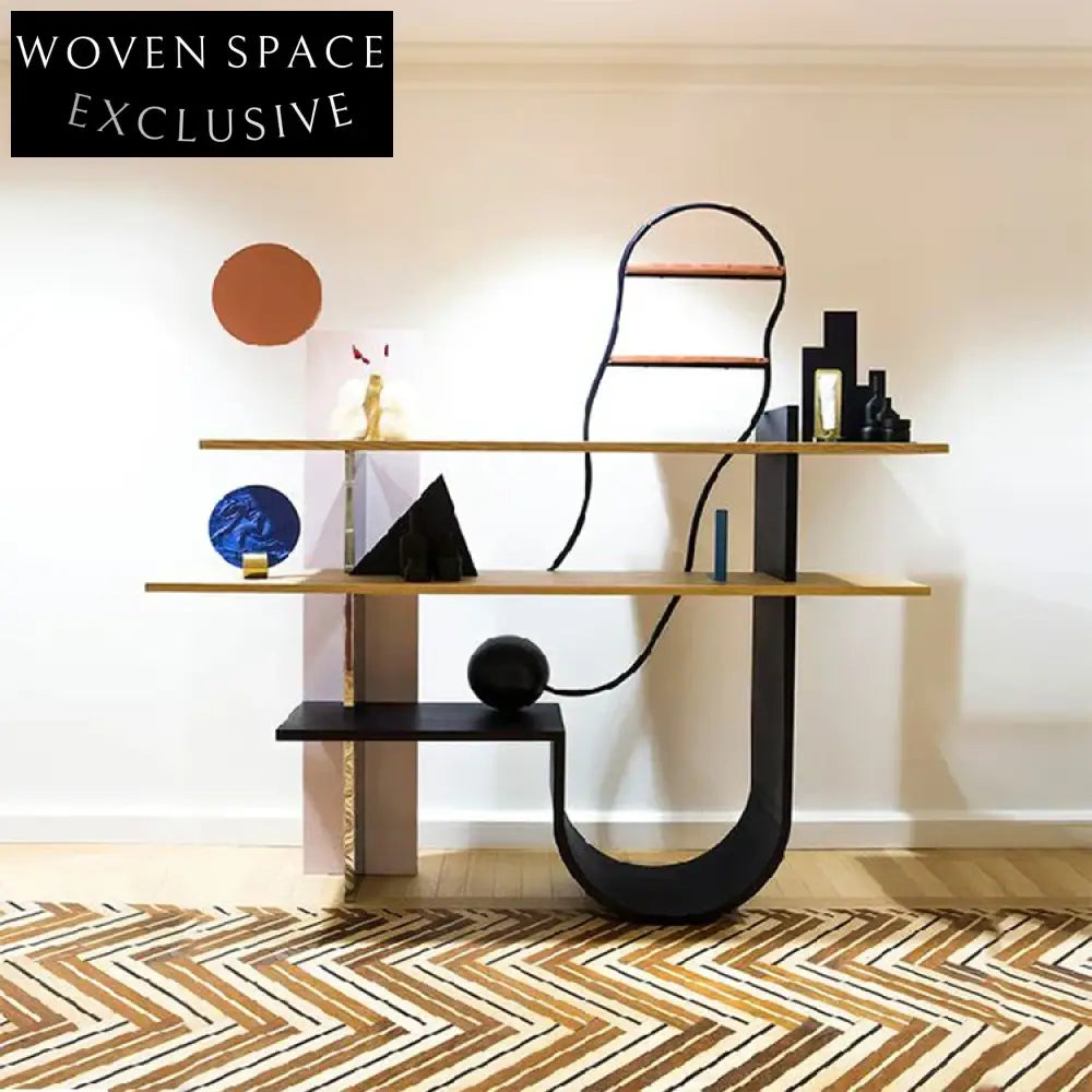 Modern Gold Metal Frame 3-Tier Wall Bookcase Display Shelf Unit