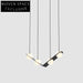 Modern Gold Metal Glass Chandelier LED Pendant Ceiling Lamp Luxury Decor