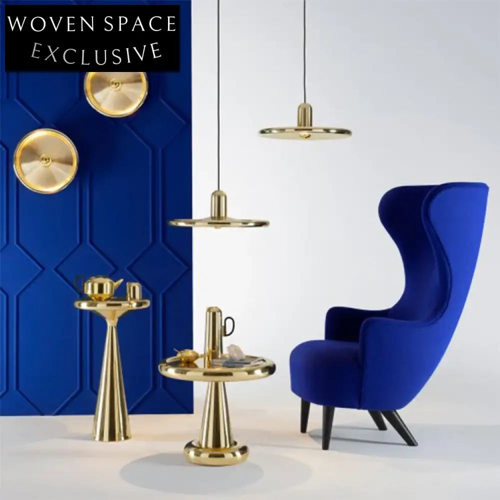 Modern Gold Mushroom Shape Accent Table for Living Room, Coffee Table