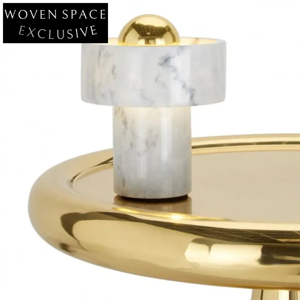 Modern Gold Mushroom Shape Accent Table for Living Room, Coffee Table