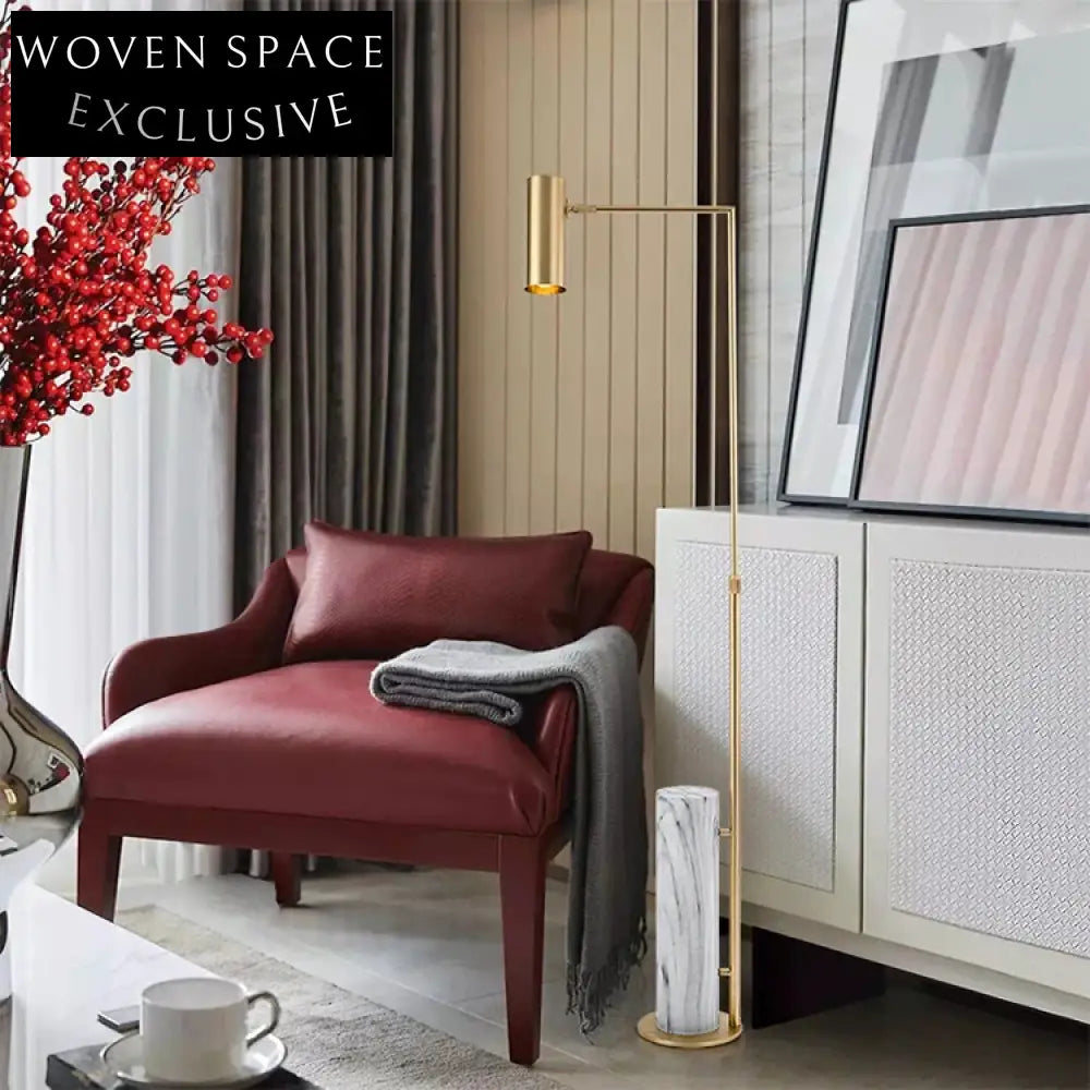 Modern Gold Stainless Steel LED Living Room Floor Lamp