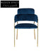 Modern Gold Stainless Steel Velvet Armrest Dining Chair for Elegant Spaces
