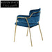 Modern Gold Stainless Steel Velvet Armrest Dining Chair for Elegant Spaces
