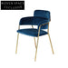 Modern Gold Stainless Steel Velvet Armrest Dining Chair for Elegant Spaces