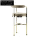 Modern Gold Stainless Steel Velvet Upholstered Counter Height Bar Stool