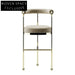 Modern Gold Stainless Steel Velvet Upholstered Counter Height Bar Stool