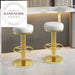 Modern Golden Metal Leather Adjustable Nordic Luxury Front Desk High Bar Chair