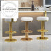 Modern Golden Metal Leather Adjustable Nordic Luxury Front Desk High Bar Chair