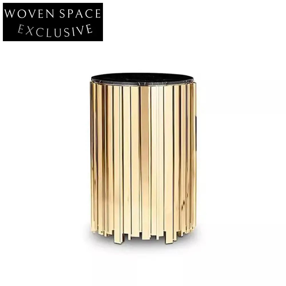 Modern Golden Mirror Glass Round Center Tea Table for Living Room