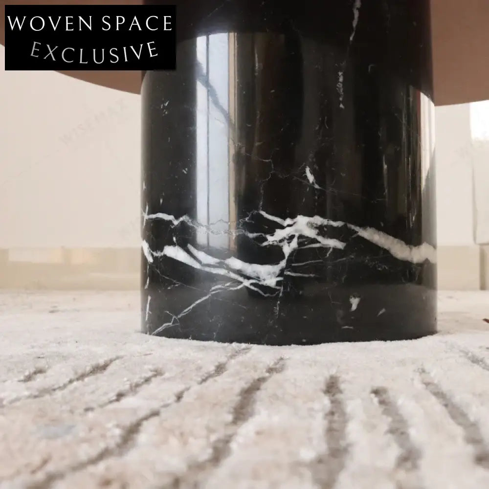 Modern Golden Stainless Steel Round Marble Nesting Living Room Coffee Table Set