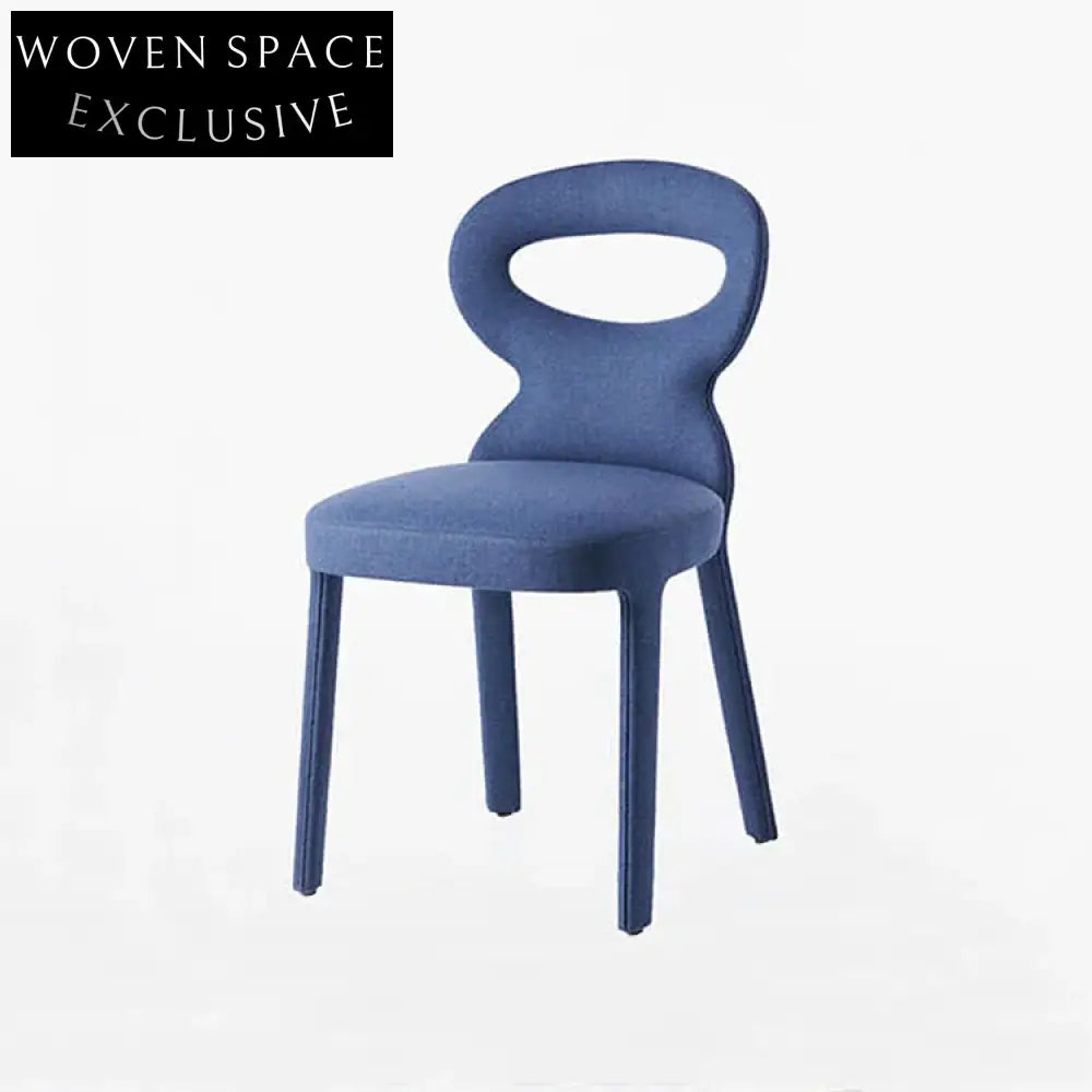 Modern Gray Leather Dining Chair with Round Backrest and Solid Wood Frame