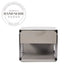 Modern Gray Wood and Stainless Steel Storage Bedside Table