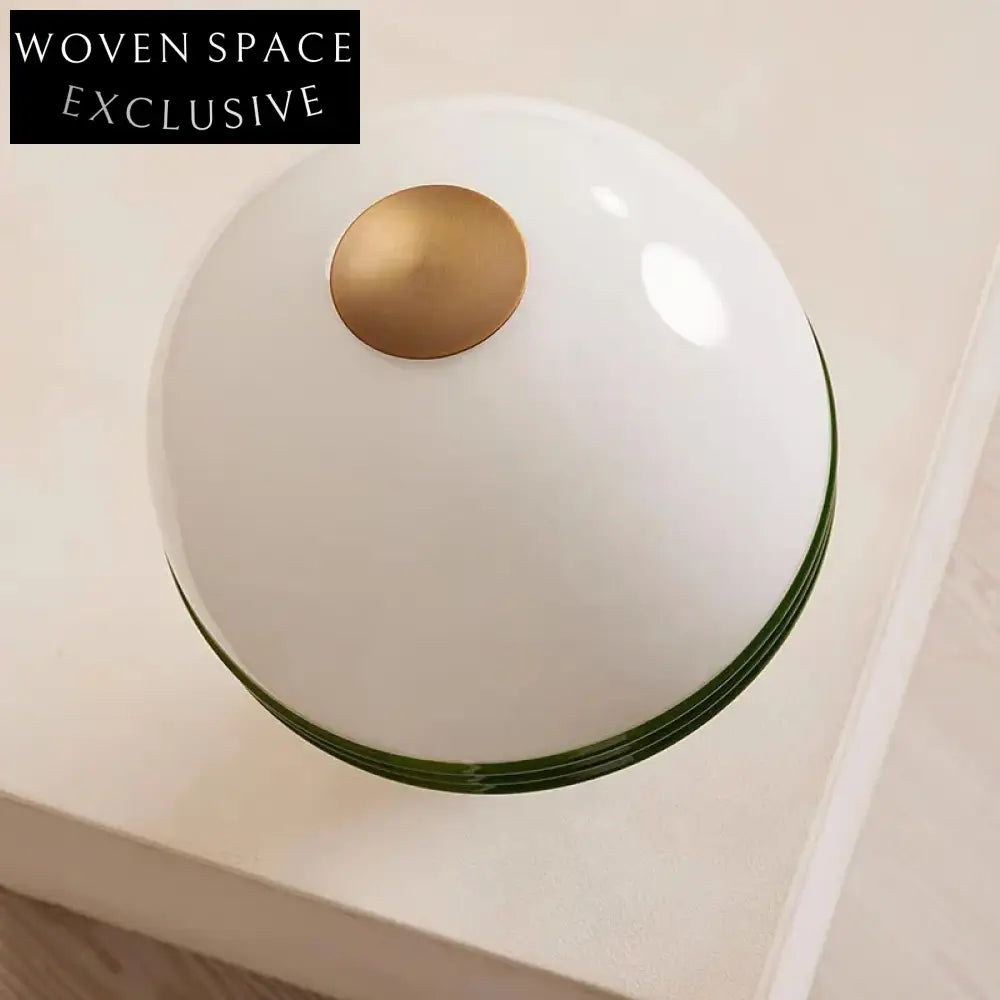 Modern Green Marble Glass LED Dimmable Table Lamp for Home Decor