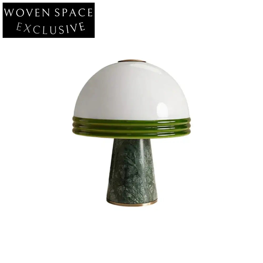 Modern Green Marble Glass LED Dimmable Table Lamp for Home Decor