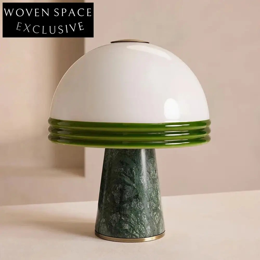 Modern Green Marble Glass LED Dimmable Table Lamp for Home Decor