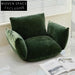 Modern Green Velvet Low Arm Leisure Accent Single Armchair for Apartment Sofa