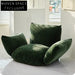 Modern Green Velvet Low Arm Leisure Accent Single Armchair for Apartment Sofa