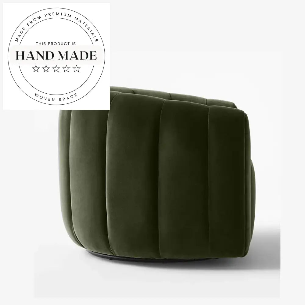 Modern Green Velvet Swivel Accent Armchair for Living Room Lounge