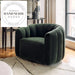 Modern Green Velvet Swivel Accent Armchair for Living Room Lounge