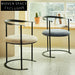 Modern Half Round Back Metal Dining Chair with Soft Cushion Upholstery
