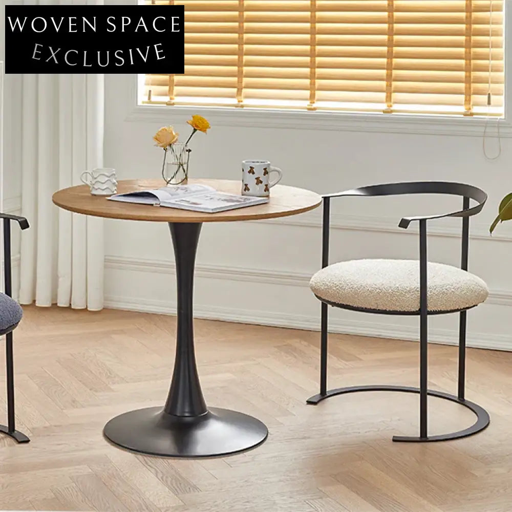 Modern Half Round Back Metal Dining Chair with Soft Cushion Upholstery