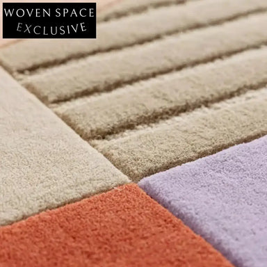 Modern Hand-Tufted Abstract Geometric Polyester Area Rug for Living Room