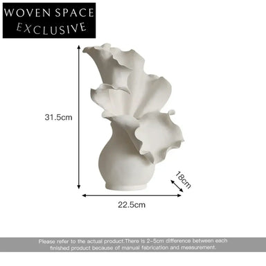 Modern Handmade Ceramic Flower Vase Tabletop Decor for Home Villa Restaurant