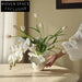 Modern Handmade Ceramic Flower Vase Tabletop Decor for Home Villa Restaurant