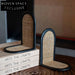 Modern Handmade Metal Rattan Weave Bookends for Living Room Decor & Desktop Display