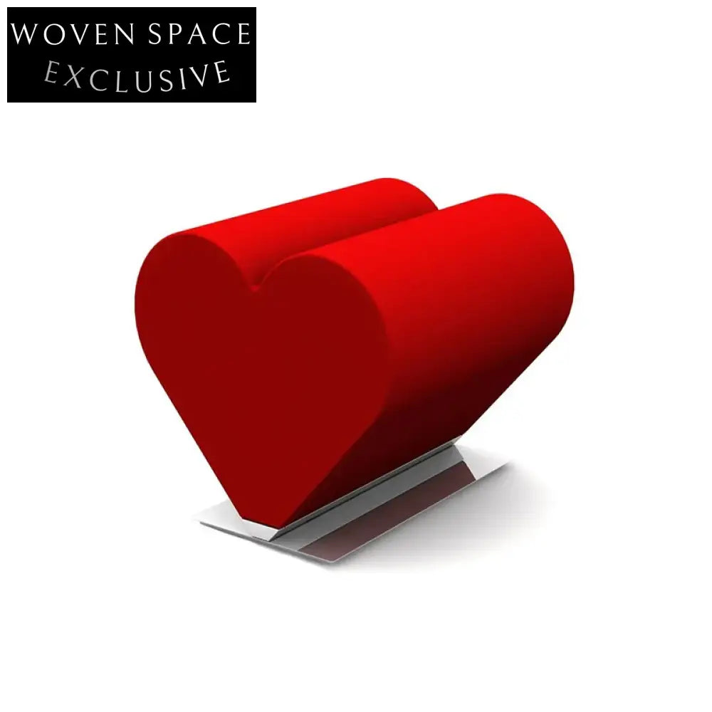 Modern Heart-Shaped Fabric Fiberglass Stainless Steel Decorative Sculpture for Home