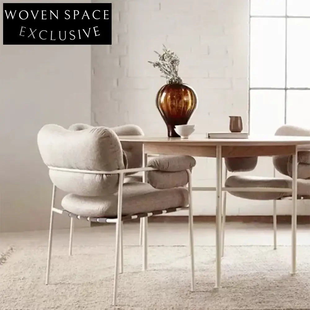 Modern High-Back Leather Accent Dining Chair with Sturdy Metal Frame