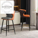 Modern High Back Leatherette Metal Bar Stool for Kitchen & Dining Bar Stool