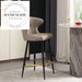 Modern High Back Leatherette Metal Bar Stool for Kitchen & Dining Bar Stool