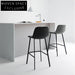Modern High Back Metal Frame PU Leather Upholstered Kitchen Counter Stool