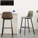 Modern High Back Metal Frame PU Leather Upholstered Kitchen Counter Stool