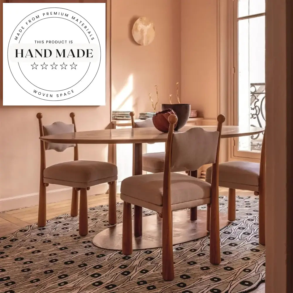 Modern High Back Solid Wood White Teddy Fabric Upholstered Dining Chair