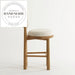 Modern High Back Teddy Fabric Bar Stool, Solid Wood Frame