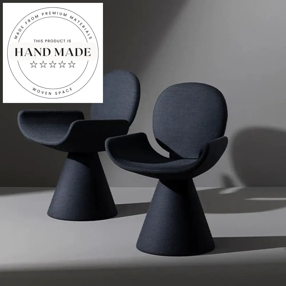 Modern High-Back Velvet Fabric Accent Wooden Swivel Dining Chair