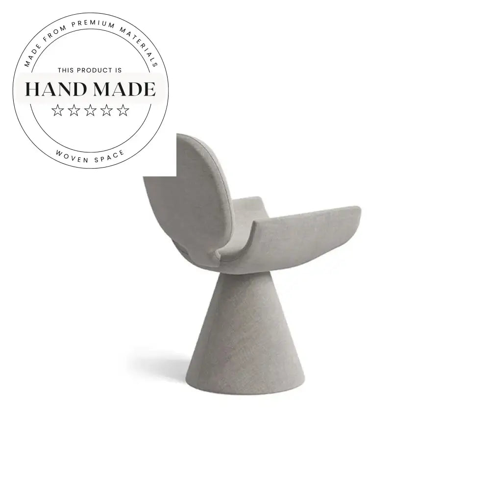 Modern High-Back Velvet Fabric Accent Wooden Swivel Dining Chair