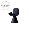 Modern High-Back Velvet Fabric Accent Wooden Swivel Dining Chair