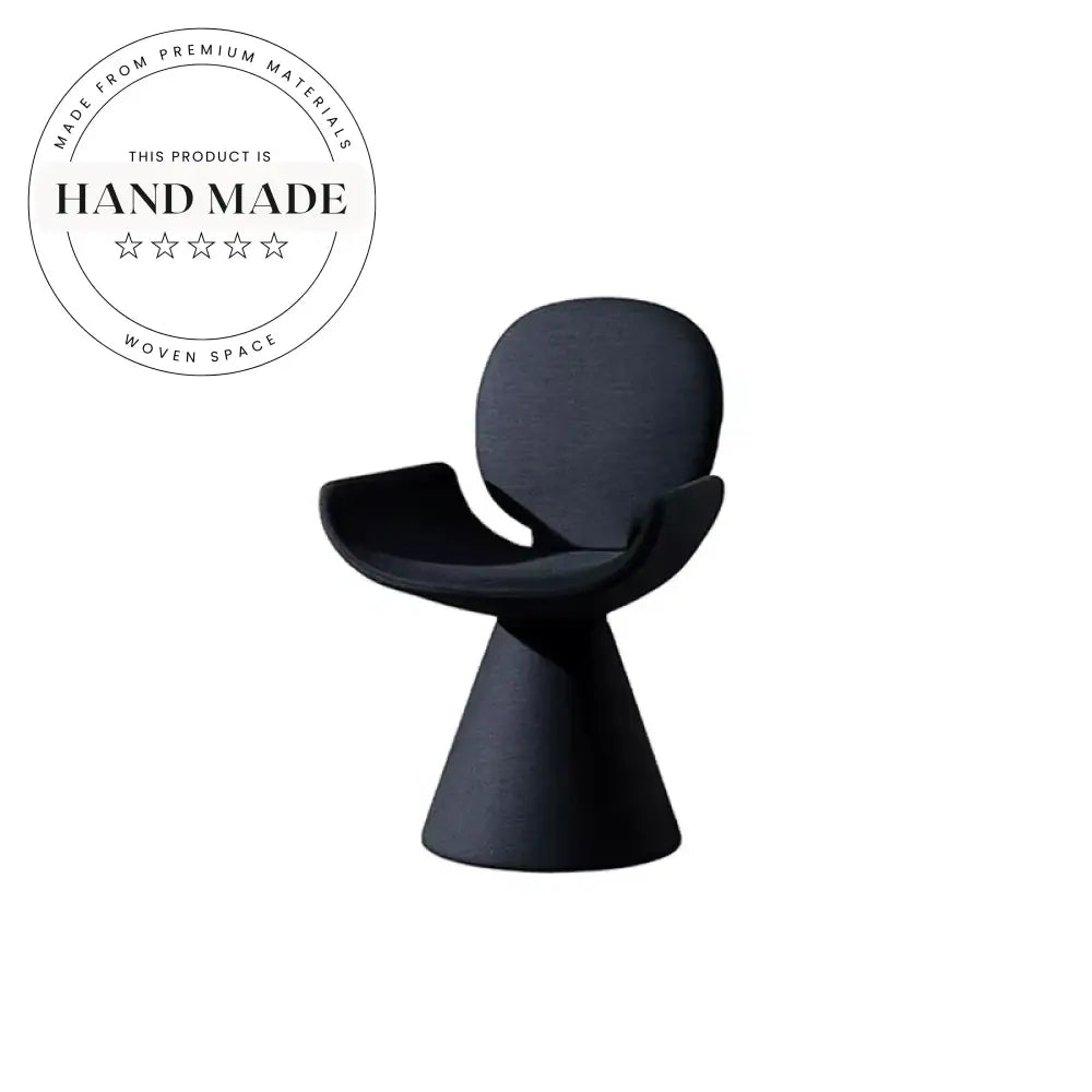 Modern High-Back Velvet Fabric Accent Wooden Swivel Dining Chair